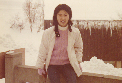 16歳の頃，はじめてのスキー。蔵王にて