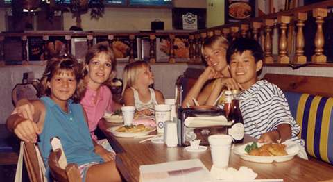 1987年，アーラー家でのホームステイ