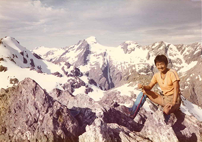 20代のころニュージーランド南島のサザンアルプスにて