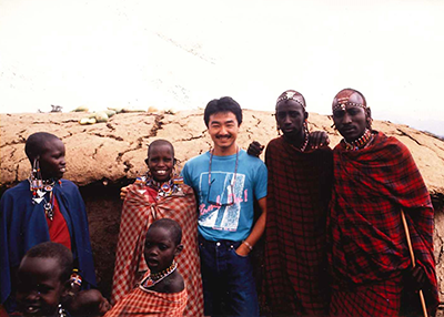 20代のころよく登ったキリマンジャロ山麓のマサイ族の村にて