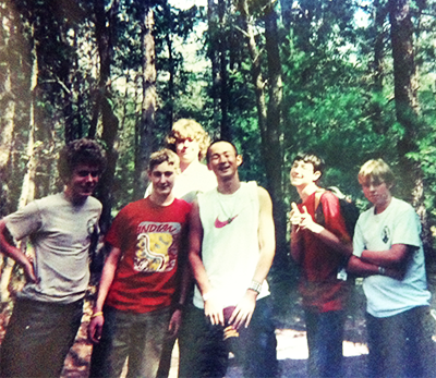 高校1年の夏，ラボ国際交流のときに参加したアメリカのボーイスカウトのキャンプにて