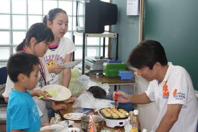 パパが急遽たこ焼きやさん