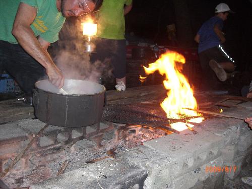 かましま、野外炊飯