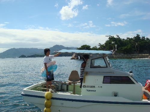 OBうきわ２個はめてGO！