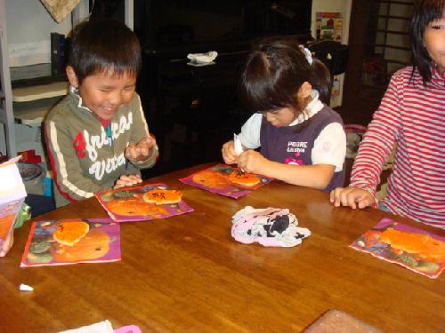 かぼちゃのクッキー作り
