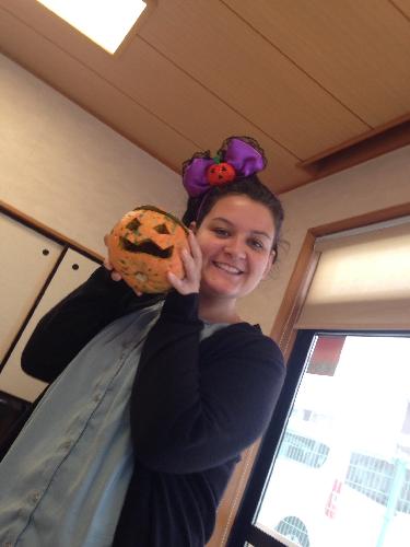 Brodie with Jack-o-lantern