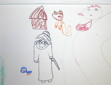 あひるの子1おばあさんの家