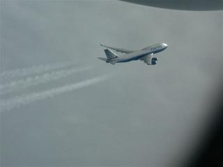 眼前のユナイテッド航空