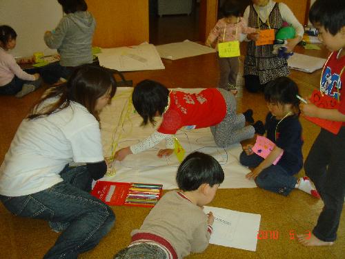 ロッジでおえかき